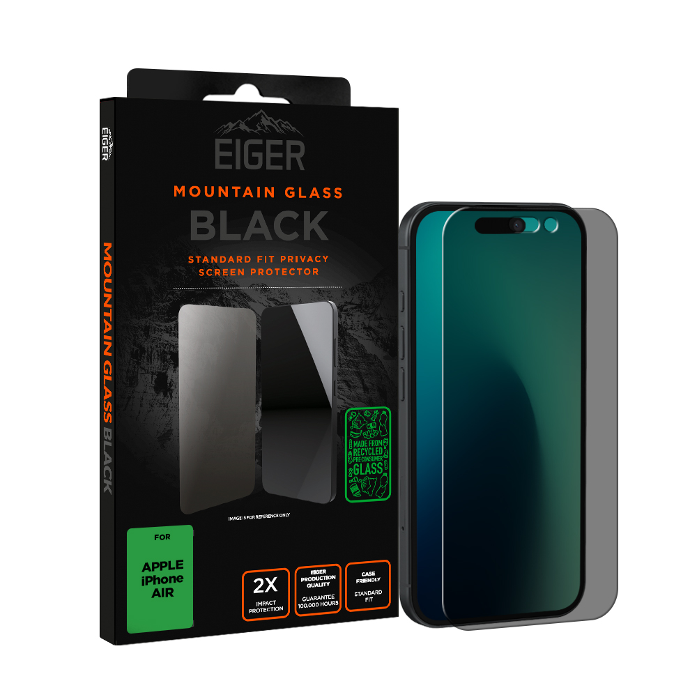 Eiger VERRE TREMPE PREMIUM 2.5D PRIVACY POUR APPLE IPHONE 17 AIR- EIGE