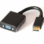 4XEM 4XDPVGA video cable adapter DisplayPort VGA (D-Sub) Black