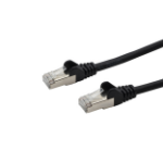 connektgear 0.5m RJ45 CAT6a SSTP Stranded Flush Moulded LS0H Network Cable - 26AWG - Black