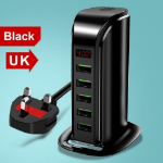 JLC 5 Port USB Charging Tower - Black