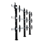 B-Tech SYSTEM X - 3 x 3 Universal Bolt-Down Videowall Mounting System with Micro-Adjustment for 46-55" screens