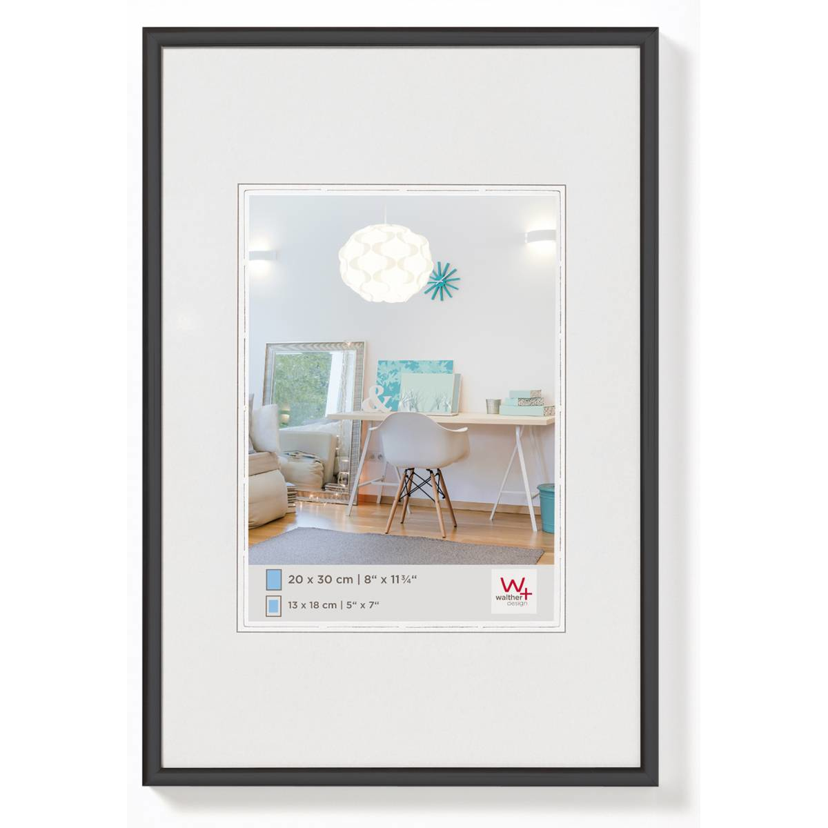 Image of Walther Design KV824B - Plastic - Black - Single picture frame -...
