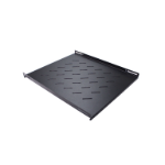 LDR Fixed 1U 550mm Deep Shelf Recommended for 19' 800mm Deep Cabinet - Black Metal Construction