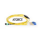 ATGBICS MTP Female-4 LC Duplex 8 Fibres OS2 9/125 Singlemode Breakout Cable, Type B, LSZH 2.0, 5m