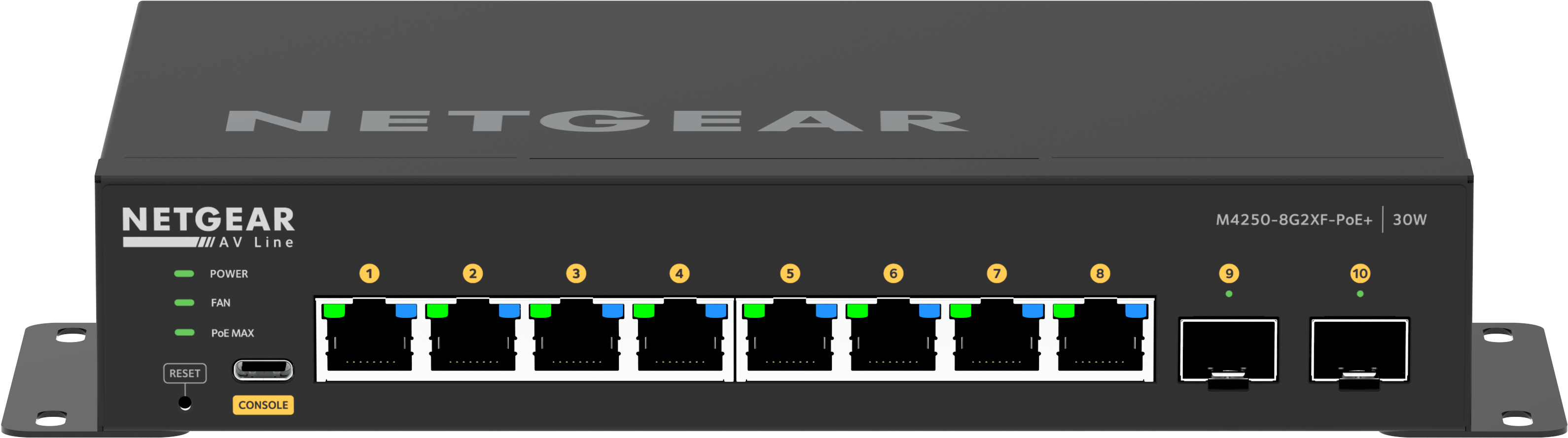 Image of NETGEAR 8x1G PoE+ 220W and 2xSFP+ Managed Switch