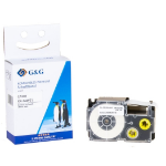 G&G 16819 labelprinter-tape Zwart op wit XR
