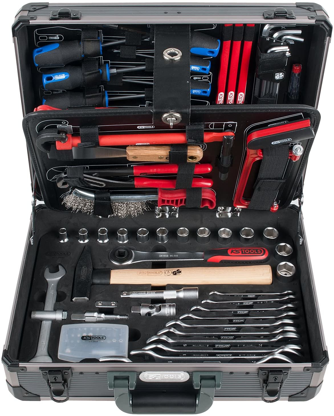 Image of KS Tools 1/4+1/2 Sanitär -Werkzeugkoffer 95-tlg