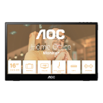 AOC 16T3E portable TV/monitor Portable monitor Black 39.6 cm (15.6") 1920 x 1080 pixels
