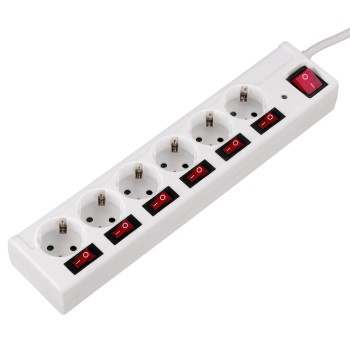 Image of Hama 00121947 power extension 1.4 m 6 AC outlet(s) White