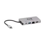 Tripp Lite U442-DOCK6-GY laptop dock/port replicator Wired USB 3.2 Gen 1 (3.1 Gen 1) Type-C Gray