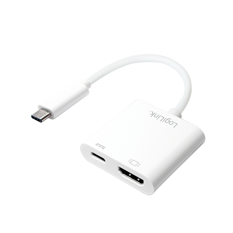 Image of LogiLink 0.14m, 2xUSB-C/HDMI USB graphics adapter 3840 x 2160...
