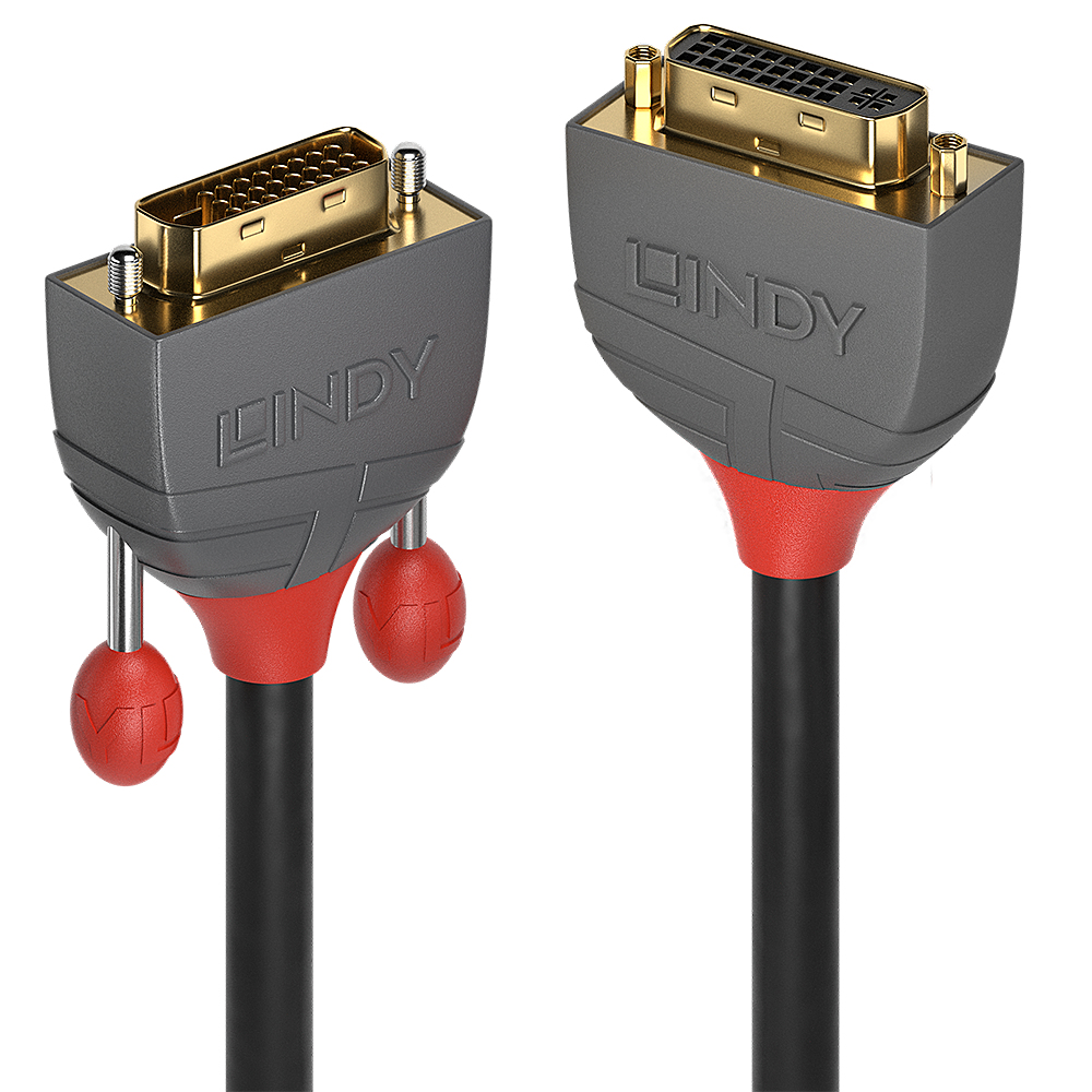 Lindy 0.5m DVI-D Dual Link Extension Cable, Anthra Line