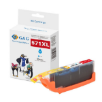 G&G Image 13857/NP-C-0CL571XLC Ink cartridge cyan, 1x696 pages 10,8ml Pack=1 (replaces Canon CLI-571CXL) for Canon Pixma MG 5750/7750