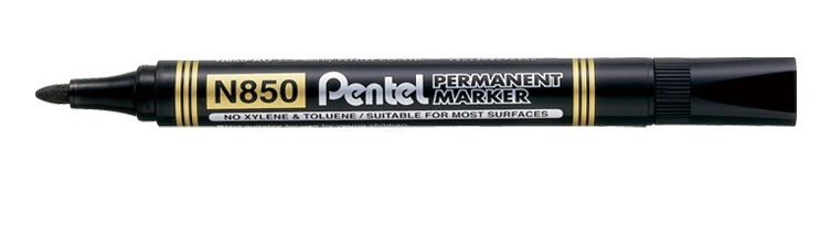 Image of Pentel N850 permanent marker Black 12 pc(s)