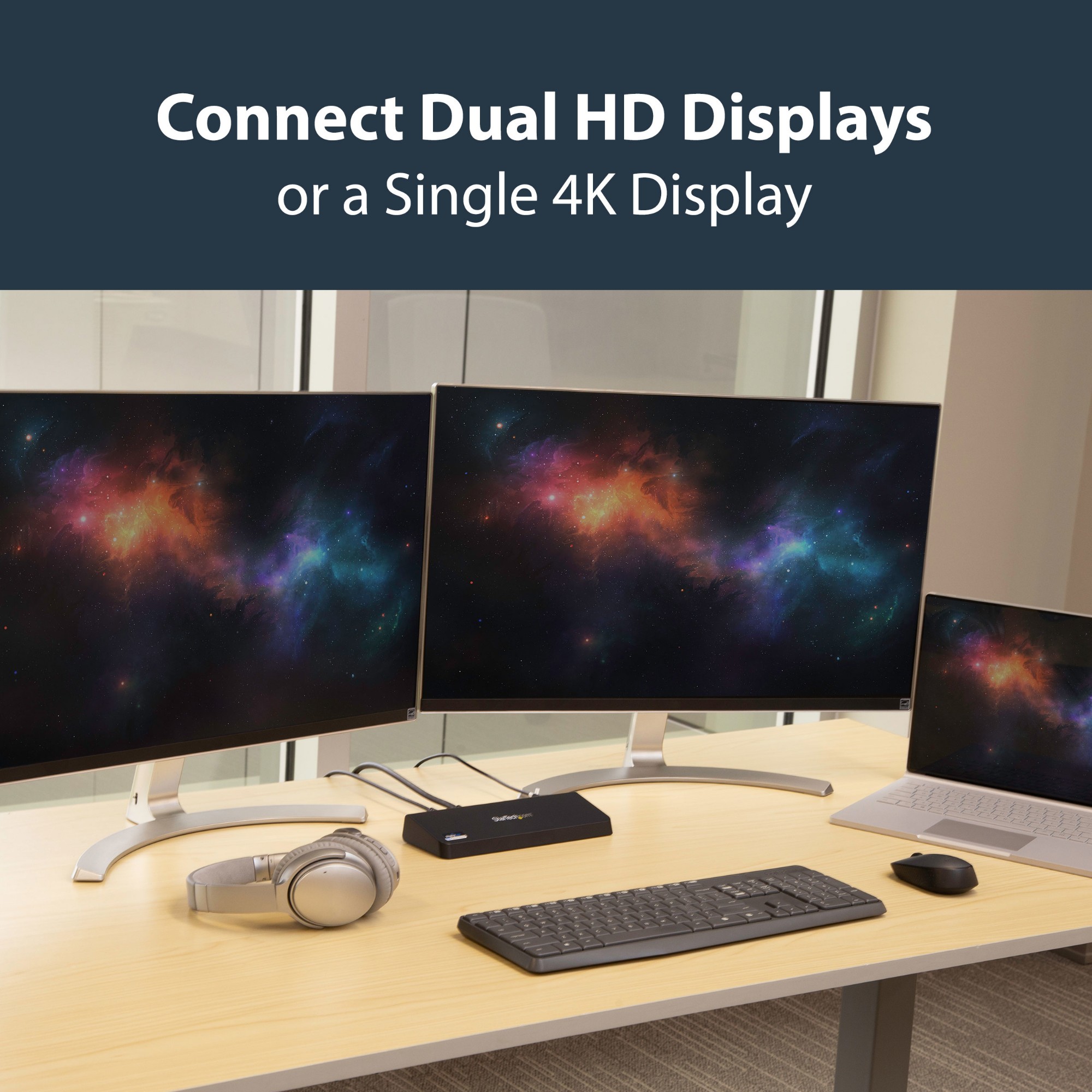StarTech.com USB 3.0 Docking Station Dual Monitor with HDMI &amp; 4K DisplayPort - USB 3.0 to 4x USB-A, Ethernet, HDMI and DP - USB Type A Universal Laptop Docking Station for Mac &amp; Windows