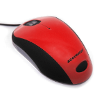 Accuratus Image mouse; 3 button mouse with extra wide scroller illuminated in blue. USB connected and a optical 800Dpi sensor it is suitable for both left and right handed users. Available in a variety of colours this is the Red option.