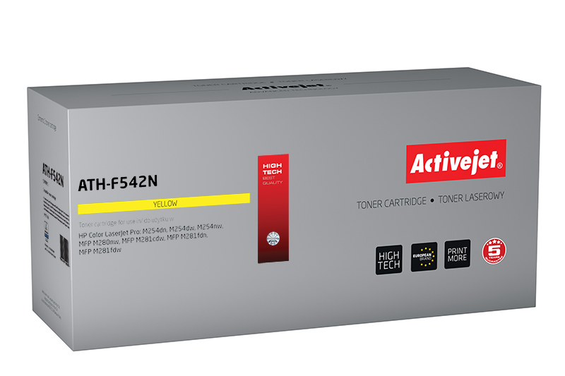 Activejet ATH-F542N toner (replacement for HP 203A CF542A; Supreme; 1300 pages; yellow)