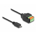 DeLOCK 66251 tussenstuk voor kabels USB 2.0 Type Micro-B 5 pin terminal block Zwart, Groen