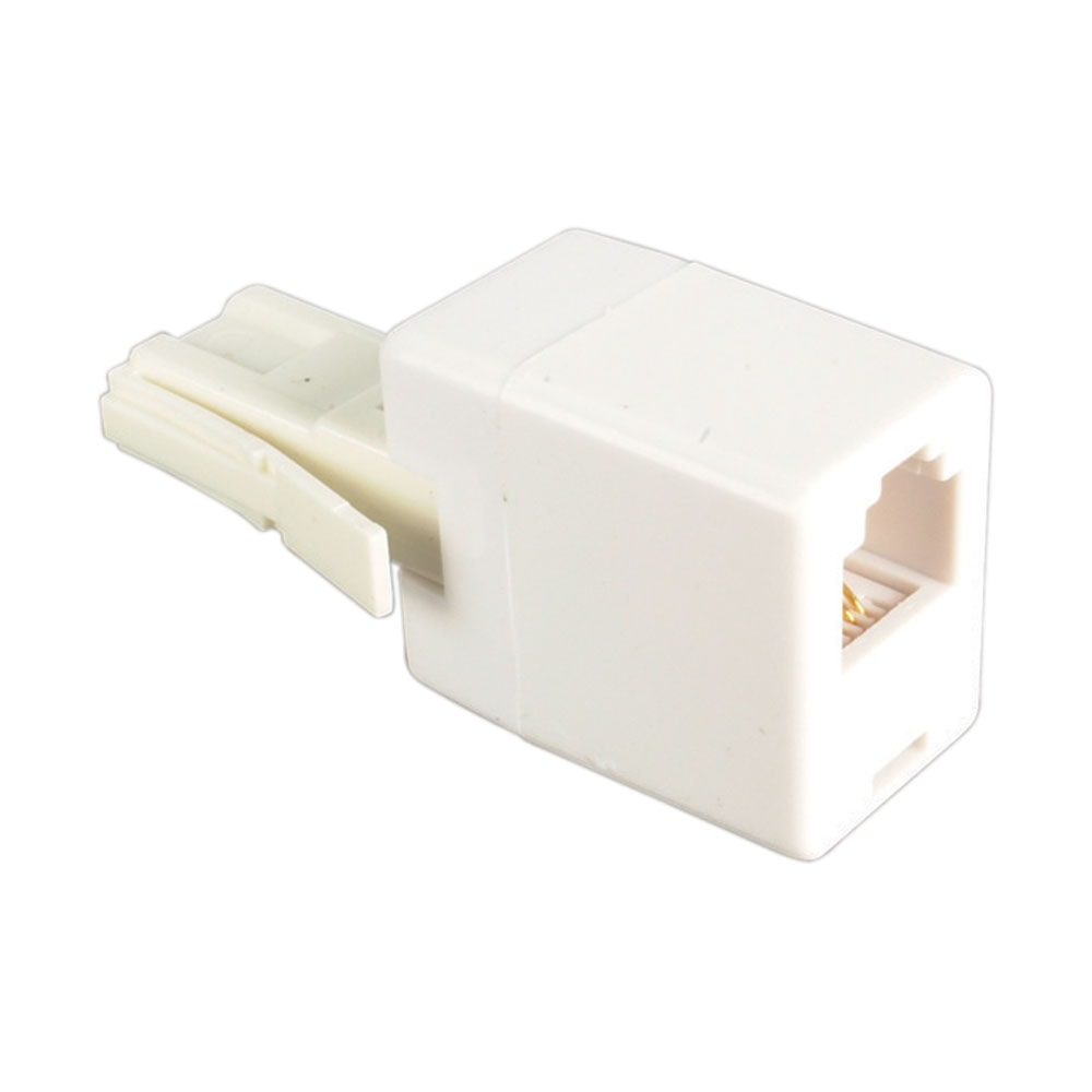 Videk RJ11 Socket to UK Style Plug Adapter