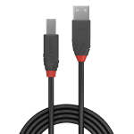 Lindy 36670 USB-kabel USB 2.0 0,2 m USB A USB B Zwart, Grijs