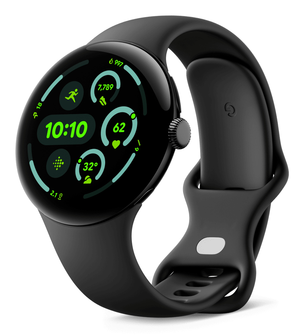 Google Pixel Watch 3 AMOLED 45 mm Digital Touchscreen 4G Black Wi-Fi GPS (satellite)