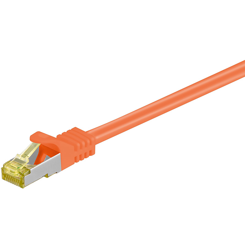 Image of Goobay RJ-45 CAT7 0.5m networking cable Orange S/FTP (S-STP)