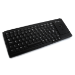 Accuratus KYB500-K82D; high quality small footprint USB keyboard with an integrated trackball mouse- in black.