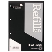 Photos - Other for Computer Silvine A4 Refill Pad Plain 160 Pages Black  - A4RPP A4RPP(Pack 6)
