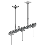 Ergonomic Solutions 3 up Ceiling Drop -LCK-