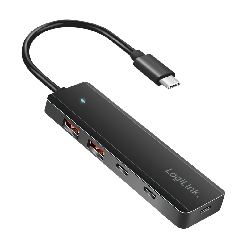 Logilink Black Usb 3.2 Gen2 Hub. 4-Port. 2X Usb-A & 2X Usb-C.