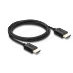 DeLOCK Coaxial High Speed 8K 60 Hz 48 Gbps with braided coating 2 m HDMI cable HDMI Type A (Standard) Black