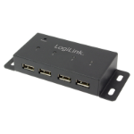 LogiLink UA0141A interface hub 480 Mbit/s Black