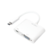 LogiLink 0.14m, 2xUSB-C/VGA USB graphics adapter 1920 x 1200 pixels White