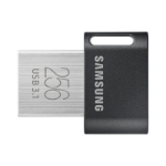 Samsung FIT Plus USB flash drive 256 GB USB Type-A 3.2 Gen 1 (3.1 Gen 1) Black, Stainless steel