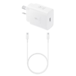 Samsung BUNDLE SAMSUNG 25W AC POWER ADAPTOR (WHITE) & 1M USB-C TO USB-C CABLE (WHITE)