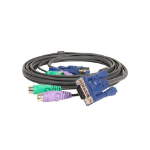 iogear Micro-Lite™ Bonded All-in-One PS/2, VGA 6 feet KVM cable 1.83 m Black