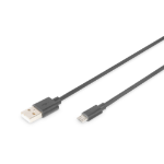 Digitus AK-300110-018-S USB-kabel USB 2.0 1,8 m USB A Micro-USB B 0,48 Gbit/s Zwart