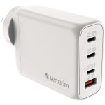 VERBATIM USB Charger 100W 3C+1A GaN 95 PCR - White