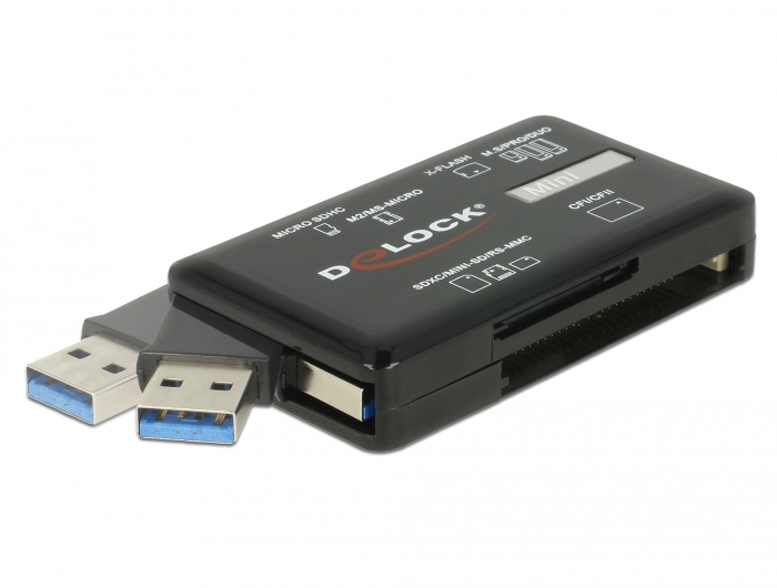 91758 DELOCK Card Reader SuperSpeed USB Typ-A (3.2 Gen 1)  5 Gbps, 6 Kartenschchte