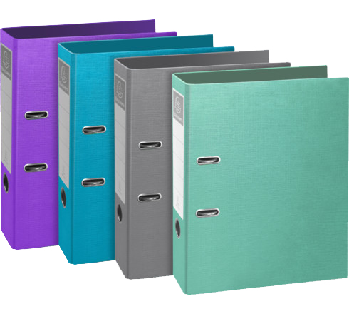 Photos - File Folder / Lever Arch File Exacompta TEKSTO Cardboard Green, Grey, Purple, Turquoise A4 53650E 