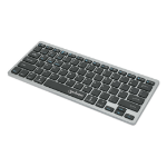 Manhattan Ultra Slim Dual-Mode Wireless Keyboard, German Quertz layout, Bluetooth (v3.0) and Wireless (2.4GHz), 78 low profile scissor keys, Auto Power Management, Range 10m, USB-A Micro Receiver, AAA Battery (included), Windows and Mac