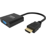 Vision TC-HDMIVGA/BL video kabel adapter 0,23 m HDMI Type A (Standaard) VGA (D-Sub) Zwart
