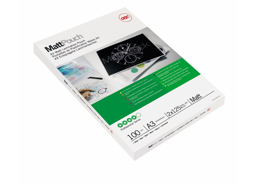 GBC Matt Laminating Pouch A3 150 Micron (Pack of 100) 41660E