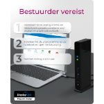 ICY BOX IB-DK2251AC Bedraad USB 3.2 Gen 2 (3.1 Gen 2) Type-A Zwart