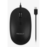 Macally UCDYNAMOUSEB mouse Universal Ambidextrous USB Type-C 2400 DPI