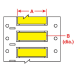 Brady PermaSleeve Yellow Low smoke zero halogen (LSZH), Polyolefin 100 pc(s)