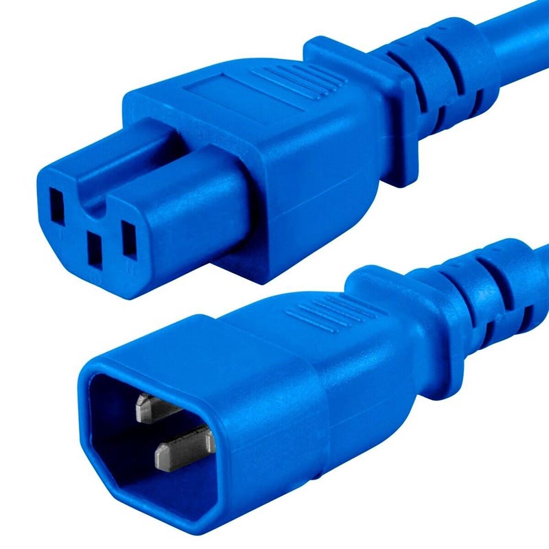 Image of FDL 1M IEC MAINS EXT. CABLE - IEC TO C14 PLUG TO C15 (HOT) SKT -