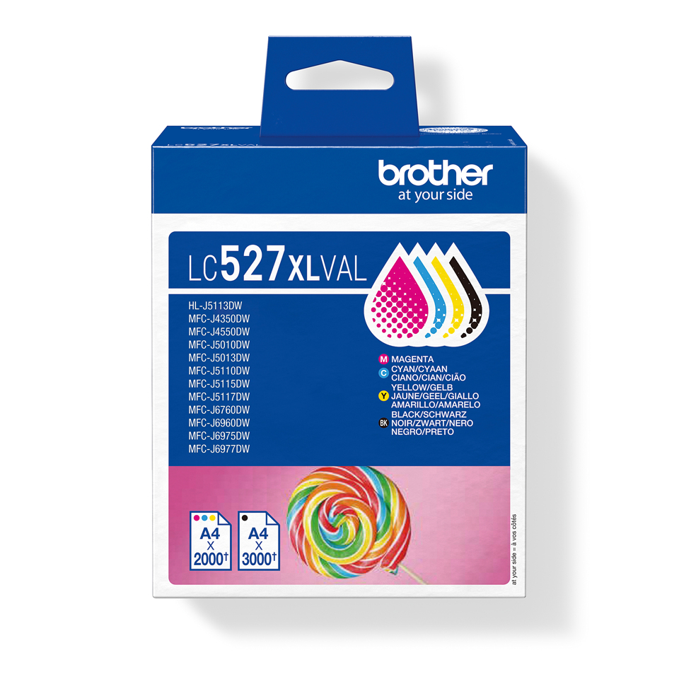 Brother Genuine LC527XLVAL Ink Cartridge Value Pack