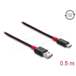 DeLOCK 81541 USB cable USB 2.0 0.5 m USB A USB C Red, Black