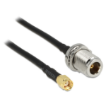 DeLOCK 88845 coaxial cable 1.5 m Black